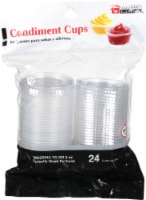 Juvale 500-Pack Plastic Portion Control Cups with Lids for Condiments Sauces,  1 Ounce, Pack - Kroger