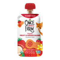 Once Upon A Farm Organic Strawberry Patch Fruit & Veggie Blend Perspective: Main