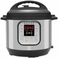 Instant Pot® Lux Stainless Steel 6-in-1 Programmable Pressure Cooker -  Silver/Black, 8 qt - Fred Meyer