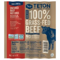 Teton™ Waters Ranch Bun Length Uncured Beef Hot Dogs Perspective: Main