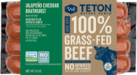Teton Waters Ranch 100% Grass-Fed Jalapeno Cheddar Beef Bratwurst
