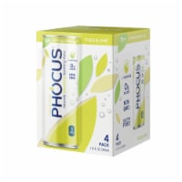 Phocus™ Caffeinated Yuzu and Lime Flavored Sparkling Water Cans Perspective: Main