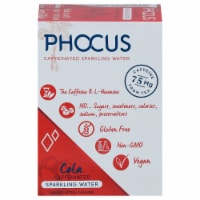 Phocus™ Caffeinated Cola Flavored Sparkling Water Cans Perspective: Main