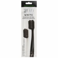 Grin Earth Lovin White Charcoal Infused Super Soft Bristles Toothbrush Perspective: Main