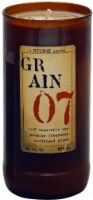 Stone Grain Scented Reclaimed Bottle Candle - White/Amber Perspective: Main