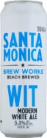 Santa Monica Brew Works® Beach Brewed Wit Modern White Ale Beer Single Can Perspective: Main