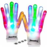The Noodley LED Light Up Gloves for Kids (Small, White)