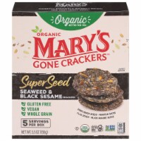 Mary's Gone Crackers Super Seed™ Seaweed & Black Sesame Crackers Perspective: Main