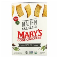Mary's Gone Crackers™ Olive Oil + Cracked Black Pepper Real Thin Crackers