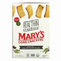 Mary's Gone Crackers™ Olive Oil + Cracked Black Pepper Real Thin Crackers