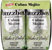 buzzbox Premium Cuban Mojito Ready to Drink Cocktail Perspective: Main