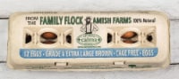 Family Flock Amish Farms 100% Natural Grade A Extra Large Brown Cage Free Eggs Perspective: Main