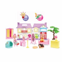 Dollhouse Villa w/light, bell sound, dog sound pretend play doll