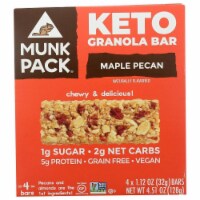 Munk Pack - Green Bar Maple Pecan Keto - Case of 6 - 4/1.12OZ