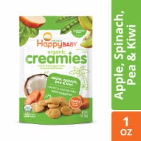 Happy Baby Organic Creamies Fruit & Coconut Milk Snacks Apple Spinach Pea & Kiwi Bag Perspective: Main