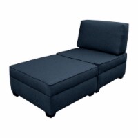 Duobed MFCL30-AZ 30 in. Chaise Lounge Storage Ottoman - Deep Ocean