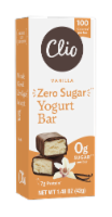 Clio Vanilla Zero Sugar Yogurt Bar