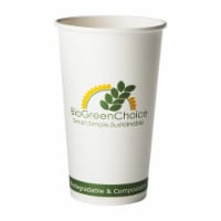 20 oz Compostable Hot Paper Coffee Cup w/ Bio Lining (1000 Count)
