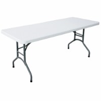 Plastic Development 706 Heavy Duty 6 Foot Straight Banquet Folding Table, White