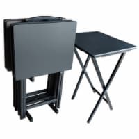 Black tv tray set hotsell