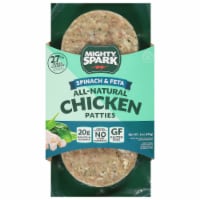 Mighty Spark® All Natural Spinach & Feta Chicken Patties Perspective: Main