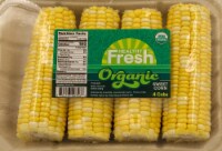 Healthy Fresh Organic Sweet Corn Cobs-4 Count Perspective: Main
