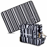 ChangePal Portable Diaper Changing Bag (Black & White) | Wipes Pouch version