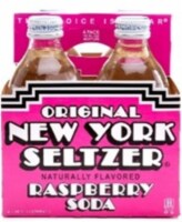 Original New York Seltzer Raspberry Soda Bottles Perspective: Main