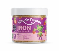 Vitamin Friends Strawberry Iron Vegan Gummies
