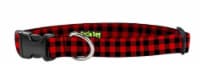 Cycle Dog EcoWeave Skinny Width Red Plaid Collar Perspective: Main