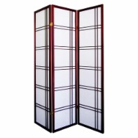 ORE International 70  3-Panel Wood Screen Room Divider in Cherry