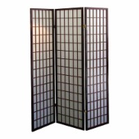 ORE International 70  3-Panel Wood Screen Room Divider in Cherry