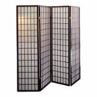 ORE International 70  4-Panel Wood Screen Room Divider in Cherry
