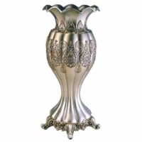 ORE International 15.75  Tall Traditional Polyresin Decorative Vase in Silver