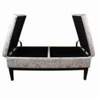 ORE International 19.5  Transitional Polyurethane Storage Bench in Beige/Black