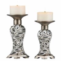 Ore Furniture K-4285C 12 in., 14 in. Kiara Candleholder Set