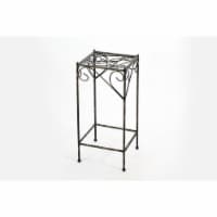ORE International LB-1702 26.18 in. Celtic Clover Square Cast-Iron Plant Stand, Large
