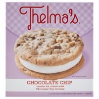 Thelma's® Chocolate Chip with Vanilla Ice Cream Sandwiches Perspective: Main