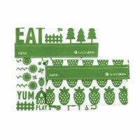 Lunchskins  Reusable Sandwich and Snack Bag Zippered- Green-White