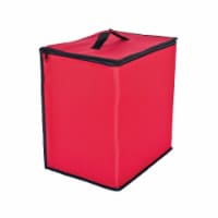 Northlight 48ct Red and Black Zip Up Christmas Ornament Storage Tub