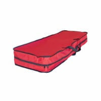 Northlight 41 Red and Clear Zip Up Christmas Gift Wrap Storage Tube Bag - Holds 15-20 Rolls