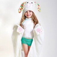 ZOOCCHINI Kids Plush Terry Hooded Bath Towel - Bella the Bunny