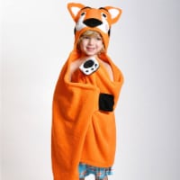 ZOOCCHINI Kids Plush Terry Hooded Bath Towel - Travis the Tiger