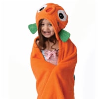 ZOOCCHINI Kids Plush Terry Hooded Bath Towel - Sushi the Tropical Fish