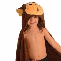 ZOOCCHINI Kids Plush Terry Hooded Bath Towel - Chippy the Chimp