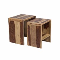 Set of 2 Nesting End Tables in Brown - Porter Designs