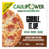 Caulipower® Uncured Turkey Pepperoni Stone-Fired Cauliflower Crust Pizza Perspective: Main