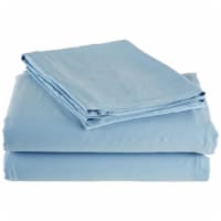 Rayon from Bamboo 300 Thread Count Solid Sheet Set Full-Light Blue Perspective: Main