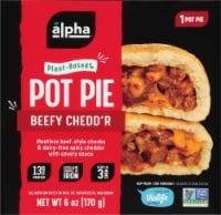 Alpha Foods Beefy Cheddar Plant-Based Pot Pie Frozen Meal