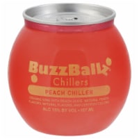 BuzzBallz Chillers Peach Chiller Ready to Drink Cocktail Single Can Perspective: Main